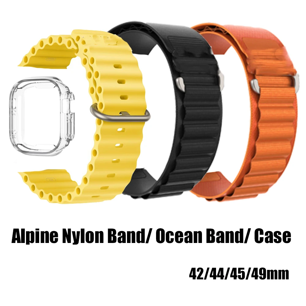 45mm 49mm Alpine strap & Ocean Band Tempered Glass & Watch Cover For iwatch iwo H11 Upgrade Hello Watch 2 and HK8 Pro max
45mm 49mm Alpine strap & Ocean Band Tempered Glass & Watch Cover For iwatch iwo H11 Upgrade Hello Watch 2 and HK8 Pro max