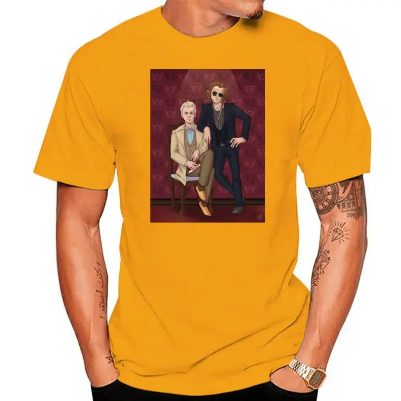 Футболка Good Omens для мужчин, Юмористическая футболка, неeffable Aziraphale Crowley Demon Angel, футболка с коротким рукавом, летние топы
Футболка Good Omens для мужчин, Юмористическая футболка, неeffable Aziraphale Crowley Demon Angel, футболка с коротким рукавом, летние топы
