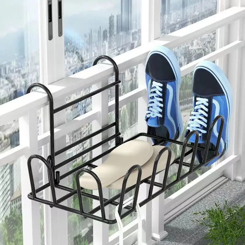 Balcony Drying Shoe Rack Shoes Hanger Outside Window Guardrail Shoe Rack Iron Hollowed Out Drying Shelf Home Accessories
Balcony Drying Shoe Rack Shoes Hanger Outside Window Guardrail Shoe Rack Iron Hollowed Out Drying Shelf Home Accessories