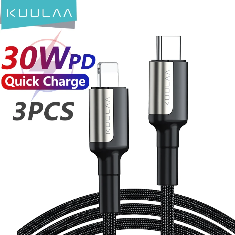KUULAA 3PCS 30W USB C Cable for iPhone 14 13 Pro Max PD Cable Type C to lightning Cable for iPhone 12 mini pro max cord
KUULAA 3PCS 30W USB C Cable for iPhone 14 13 Pro Max PD Cable Type C to lightning Cable for iPhone 12 mini pro max cord