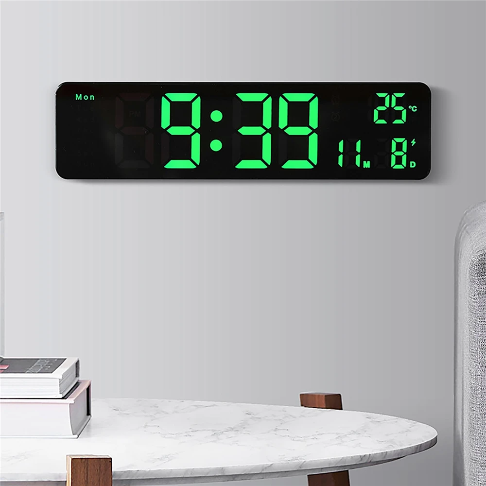 Digital LED Wall Clock Electronic Clock Touch Table Clock Date Week Temperature Time Display Hanging Alarm Clock for Bedroom
Digital LED Wall Clock Electronic Clock Touch Table Clock Date Week Temperature Time Display Hanging Alarm Clock for Bedroom