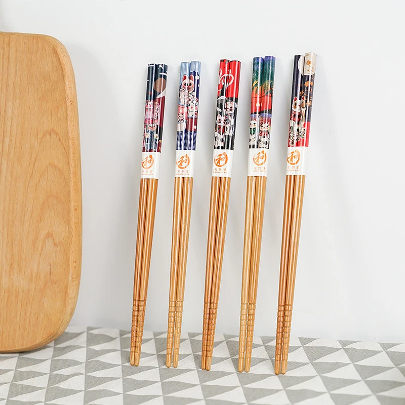 5Pair/Set Reusable Handmade Bamboo Japanese Natural Wood Chopstick Sushi Food Cat Flower Multi Color Wooden Chop Stick Tableware
5Pair/Set Reusable Handmade Bamboo Japanese Natural Wood Chopstick Sushi Food Cat Flower Multi Color Wooden Chop Stick Tableware