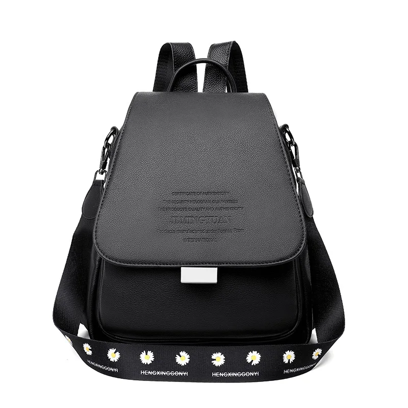New shoulder bag solid color flap shoulder soft leather big school bags for girls backpack
New shoulder bag solid color flap shoulder soft leather big school bags for girls backpack