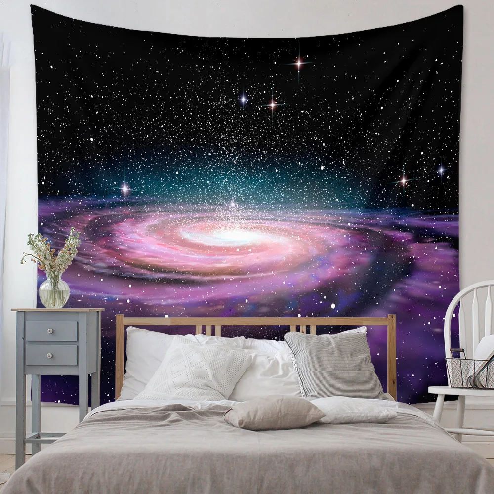 

Galaxy Space Planet Tapestry Psychedelic Starry Sky Wall Hanging Hippie Home Decor Tapiz Witchcraft Tapestries Background Cloth