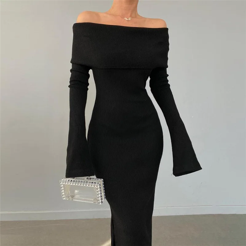 Fall Black Dress Women High Waist Tight Hip Wrap Long Dresses Long Sleeve Sexy Casual Fashion Backless Elegant Dresses for Women
Fall Black Dress Women High Waist Tight Hip Wrap Long Dresses Long Sleeve Sexy Casual Fashion Backless Elegant Dresses for Women