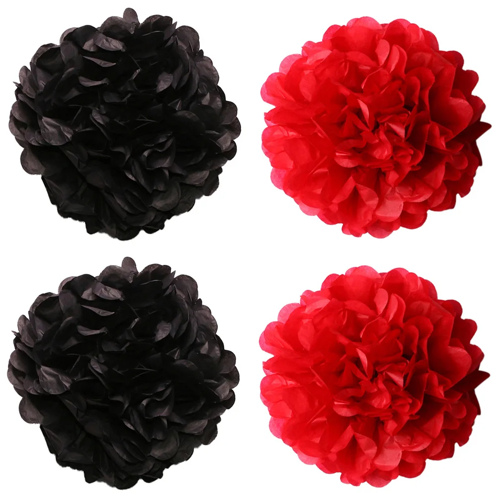 2pcs/set Red and Black Party Paper Tissue Pom Poms Flowers Supplies 8 12 Inch Wedding Birthday Backdrop Casino Decorations
2pcs/set Red and Black Party Paper Tissue Pom Poms Flowers Supplies 8 12 Inch Wedding Birthday Backdrop Casino Decorations