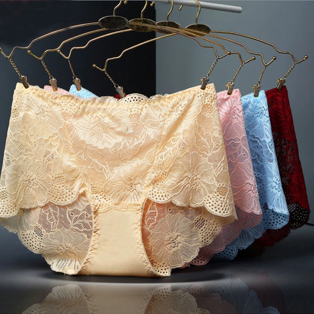 Sexy Lace Hollow Out Large Size Ladies Panties Breathable Cotton File M-XXL Size See Through Underpants Ultra-thin Underwear
Sexy Lace Hollow Out Large Size Ladies Panties Breathable Cotton File M-XXL Size See Through Underpants Ultra-thin Underwear