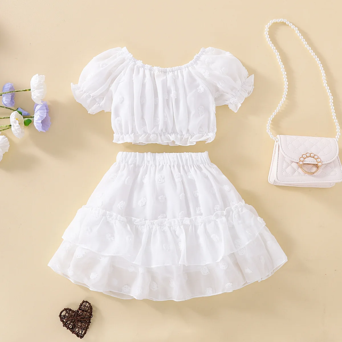 hibobi Toddler Solid Color U-neck Puff Sleeve Blouse & Skirt Girls Top+Skirt Summer Daily Outfit Children Party Clothes Set
hibobi Toddler Solid Color U-neck Puff Sleeve Blouse & Skirt Girls Top+Skirt Summer Daily Outfit Children Party Clothes Set