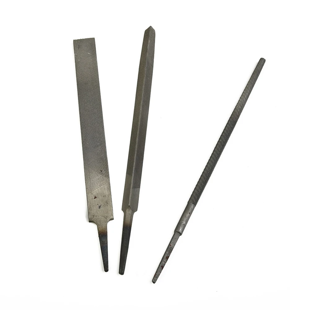

3pcs 6Inch 150mm Industrial Steel Files Set Flat/Round/Triangle/Square For Metalworking Woodworking Steel Rasp File Accessory
