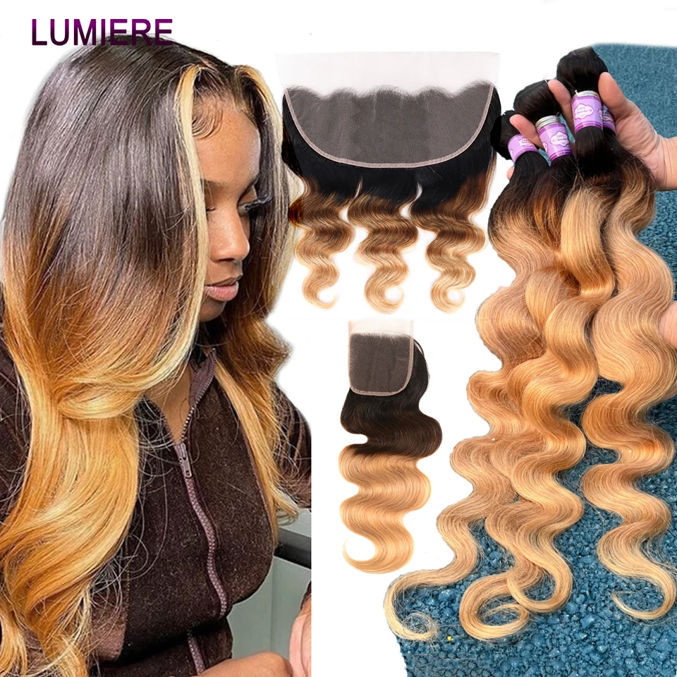 Ombre Body Wave Bundles With Frontal Closure T1b/4/27 Colored Brazilian Hair Weave Bundles With Closure Frontal Hair Extension
Ombre Body Wave Bundles With Frontal Closure T1b/4/27 Colored Brazilian Hair Weave Bundles With Closure Frontal Hair Extension