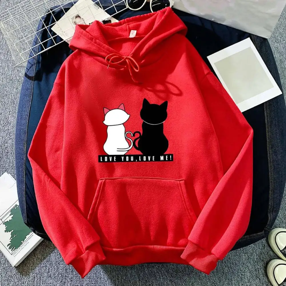 Autumn Hoodie Warm Cozy Cartoon Cat Print Hoodie for Couples Plush Pullover with Drawstring Elastic Cuffs Patch Pockets Women
Autumn Hoodie Warm Cozy Cartoon Cat Print Hoodie for Couples Plush Pullover with Drawstring Elastic Cuffs Patch Pockets Women