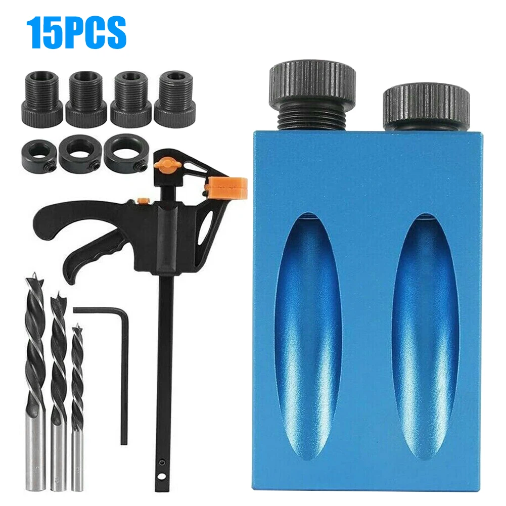 Clamp Professional Woodworking Multifunction Power Tools Durable DIY Angle Locator Carpentry Pocket Hole Jig Kit Home 15pcs /Set
Clamp Professional Woodworking Multifunction Power Tools Durable DIY Angle Locator Carpentry Pocket Hole Jig Kit Home 15pcs /Set