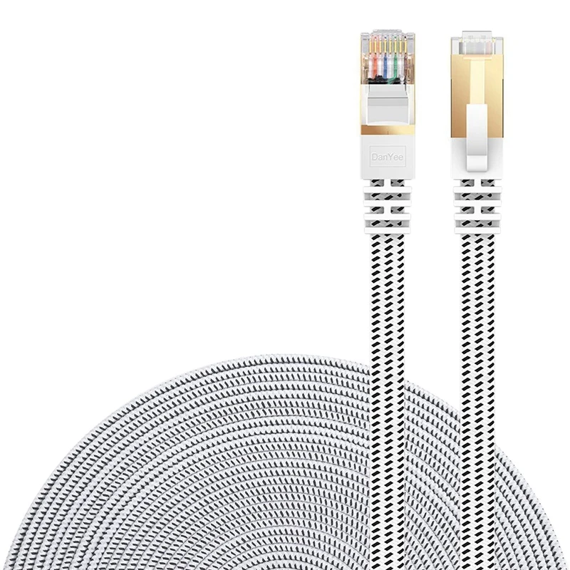 Ethernet Cable, RJ45 CAT7 Seven-Category Network Cable For Gaming Ps4, One, Ps3, Pc Laptop Modem Router
Ethernet Cable, RJ45 CAT7 Seven-Category Network Cable For Gaming Ps4, One, Ps3, Pc Laptop Modem Router