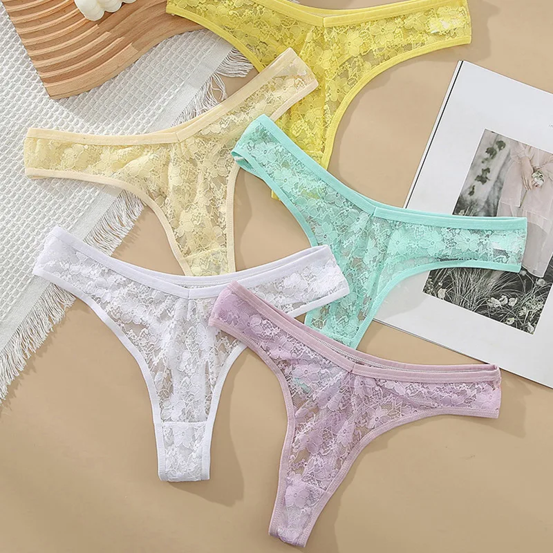 Women's Cotton Underwear Colorful Sexy Lace Thong Panties Sexy Transparent Breathable Plus Size Low Waist G-string Lingerie
Women's Cotton Underwear Colorful Sexy Lace Thong Panties Sexy Transparent Breathable Plus Size Low Waist G-string Lingerie