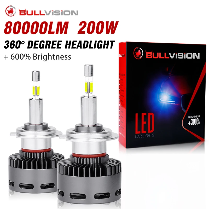 Лампа Bullvision H7 светодиодный Canbus 360 H11 H1 H4 80000LM 200W, лампы для автомобильных фар HB3 HB4 9012 9005 9006 Bi, проектор, противотуманная фара 6000K
Лампа Bullvision H7 светодиодный Canbus 360 H11 H1 H4 80000LM 200W, лампы для автомобильных фар HB3 HB4 9012 9005 9006 Bi, проектор, противотуманная фара 6000K