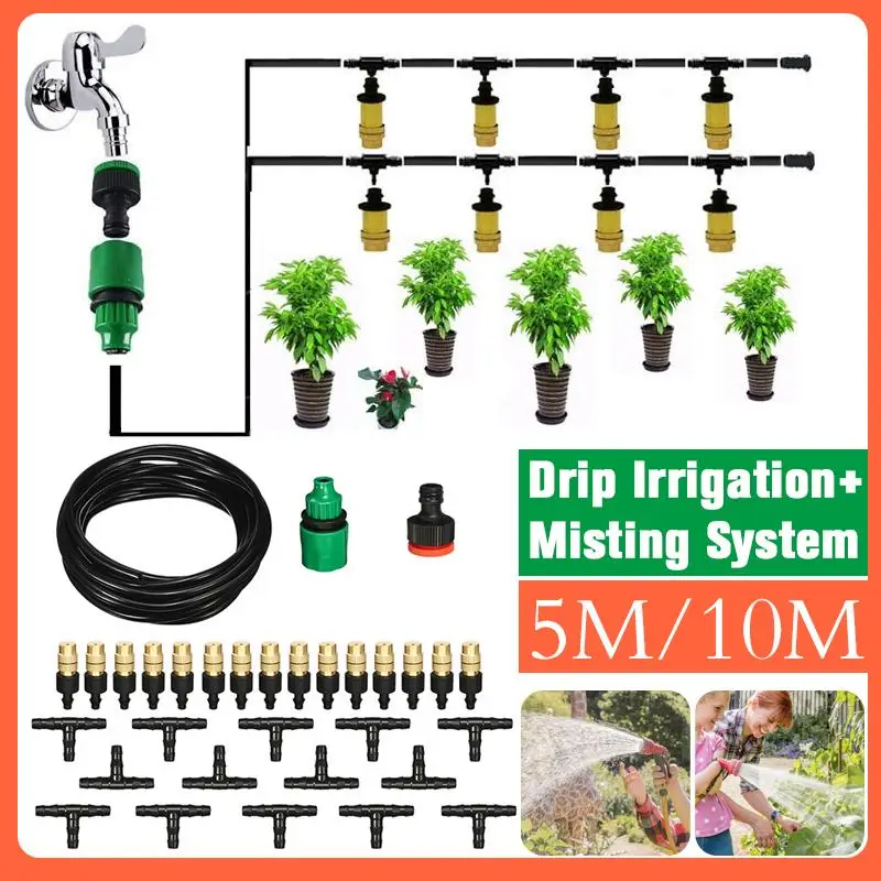 10M Automatic Garden Watering System Kits Self Garden Plant Irrigation Watering Kits DIY Micro Drip Mist Spray Cooling System
10M Automatic Garden Watering System Kits Self Garden Plant Irrigation Watering Kits DIY Micro Drip Mist Spray Cooling System