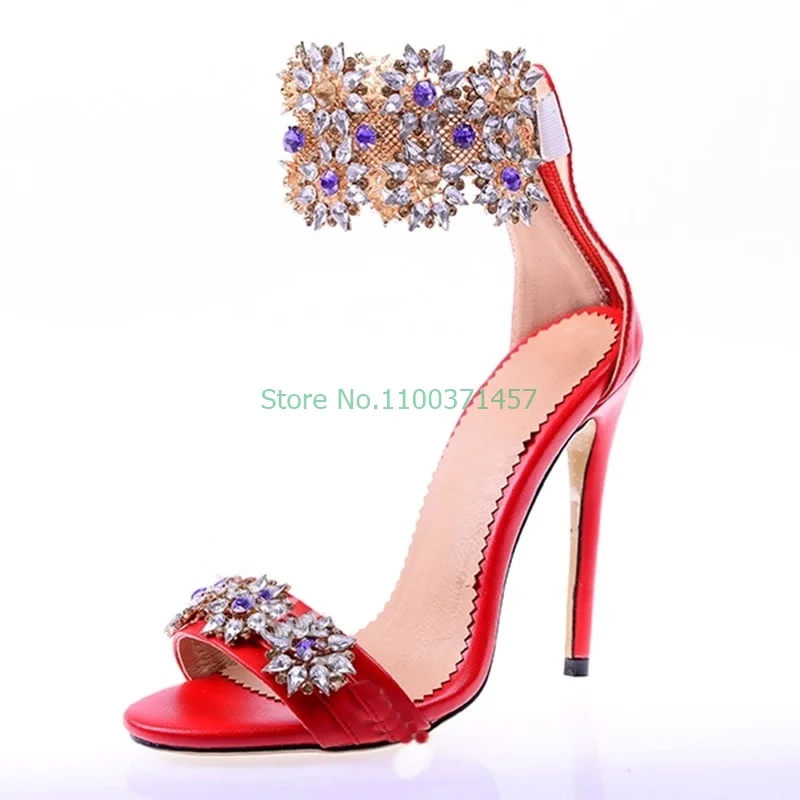 One Word Belt Mental Flower Decoration Sandals Ankle Belt Zipper High Thin Heels Open Toe Hollow Out Woman Spring Summer Sandals
One Word Belt Mental Flower Decoration Sandals Ankle Belt Zipper High Thin Heels Open Toe Hollow Out Woman Spring Summer Sandals