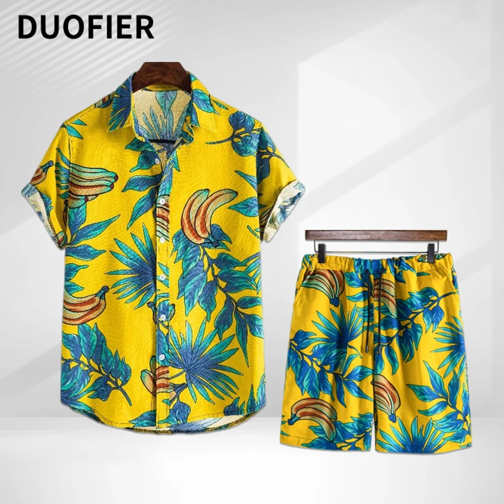 New Men's Summer Shirt Set Hawaiian Style Print Two-piece Suit Loose Casual Cotton Linen Fashion Beach Shorts Sets Plus Size 5XL
New Men's Summer Shirt Set Hawaiian Style Print Two-piece Suit Loose Casual Cotton Linen Fashion Beach Shorts Sets Plus Size 5XL