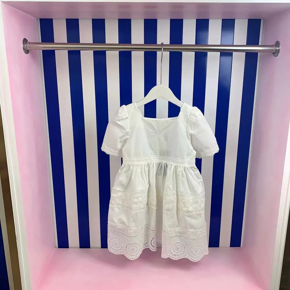 Top Brand Kid Clothing 2022 Summer New High Quality Short Sleeve Dress For Girls Letter Embroidered Dresses Sweet Style
Top Brand Kid Clothing 2022 Summer New High Quality Short Sleeve Dress For Girls Letter Embroidered Dresses Sweet Style
