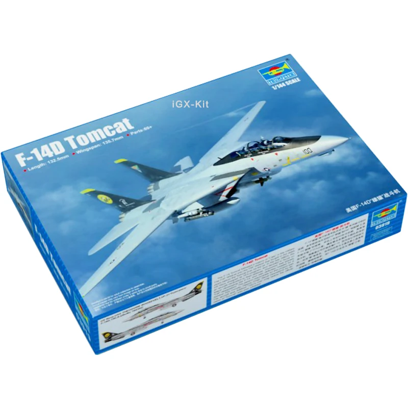 

Trumpeter 03919 1/144 Scale US F-14 F-14D Tomcat Fighter Aircraft Military Plane Assembly Plastic Toy Gift Model Building Kit