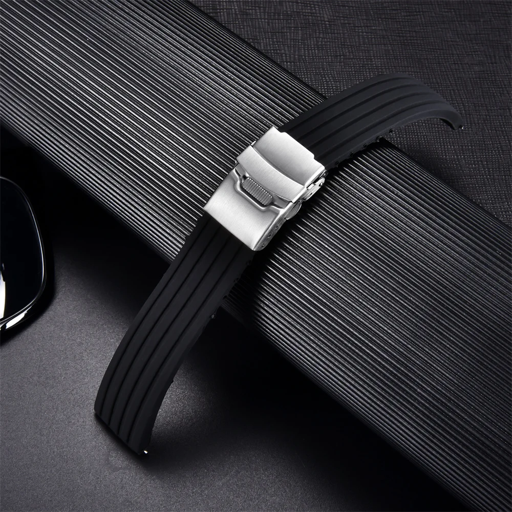 Quick Release Tire Silicone Watchband 18mm 20mm 22mm 24mm Folding Buckle Watch Accessories Sport Waterproof Replacement Strap
Quick Release Tire Silicone Watchband 18mm 20mm 22mm 24mm Folding Buckle Watch Accessories Sport Waterproof Replacement Strap