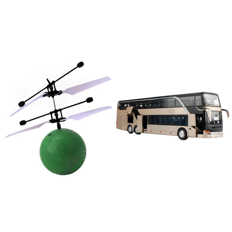 1 Pcs Drone Flying Flash Helicopter Child Kid Toy & 1 Pcs 1:32 Simulation Double Sightseeing Bus Model Toy Gold
1 Pcs Drone Flying Flash Helicopter Child Kid Toy & 1 Pcs 1:32 Simulation Double Sightseeing Bus Model Toy Gold