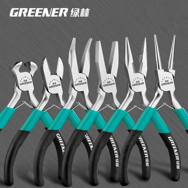 

Mini VICE Pliers 5 IN Needle-nose Pliers Multifunctional Wire Pliers Top Cutting Flat Nose Round Tools Curved Nose Hand Pliers
