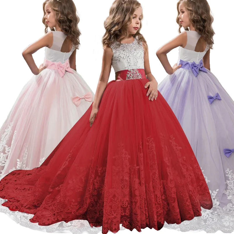 Christmas Dresses For Girls Wedding Lace Long Prom Gown Kids Bridesmaid Evening Party Elegant Clothes Children New Year Costume
Christmas Dresses For Girls Wedding Lace Long Prom Gown Kids Bridesmaid Evening Party Elegant Clothes Children New Year Costume