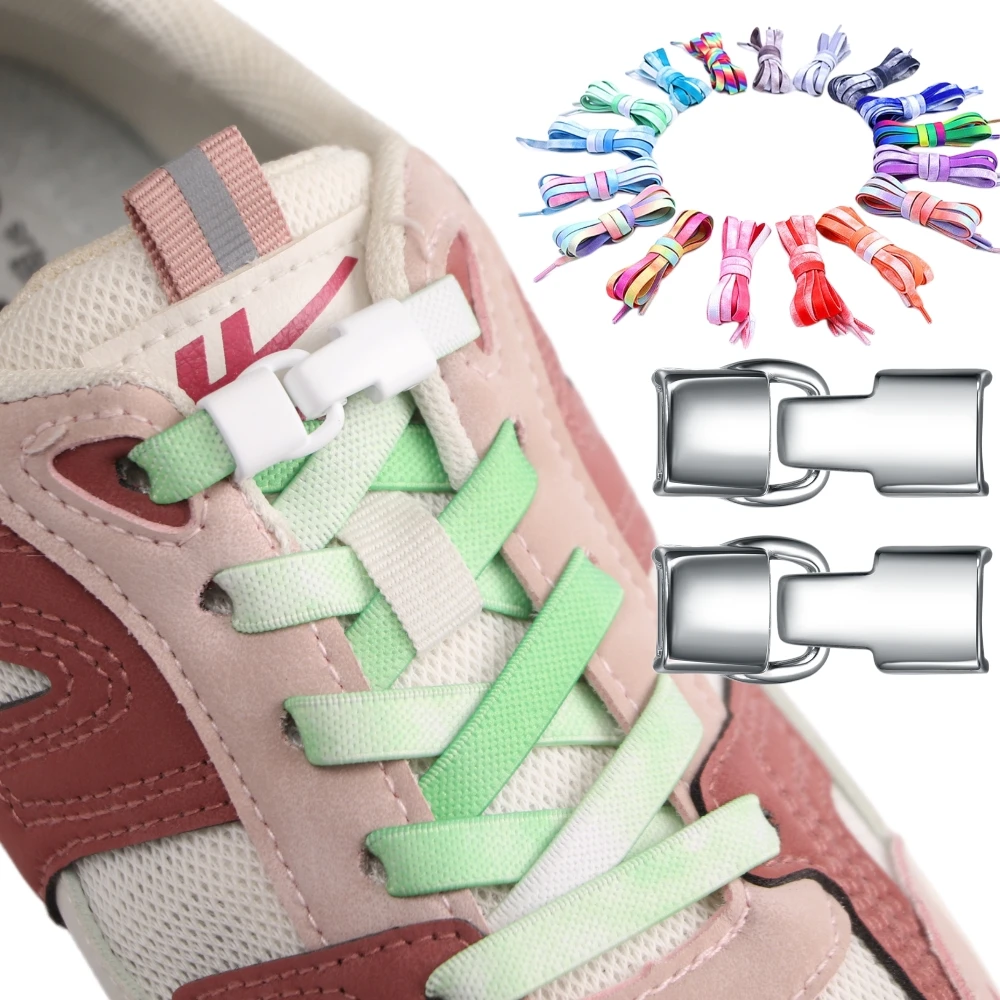 Шнурки с крючками без завязок, новые градиентные плоские эластичные шнурки для детей и взрослых, без завязывания обуви, аксессуары для обуви
Шнурки с крючками без завязок, новые градиентные плоские эластичные шнурки для детей и взрослых, без завязывания обуви, аксессуары для обуви