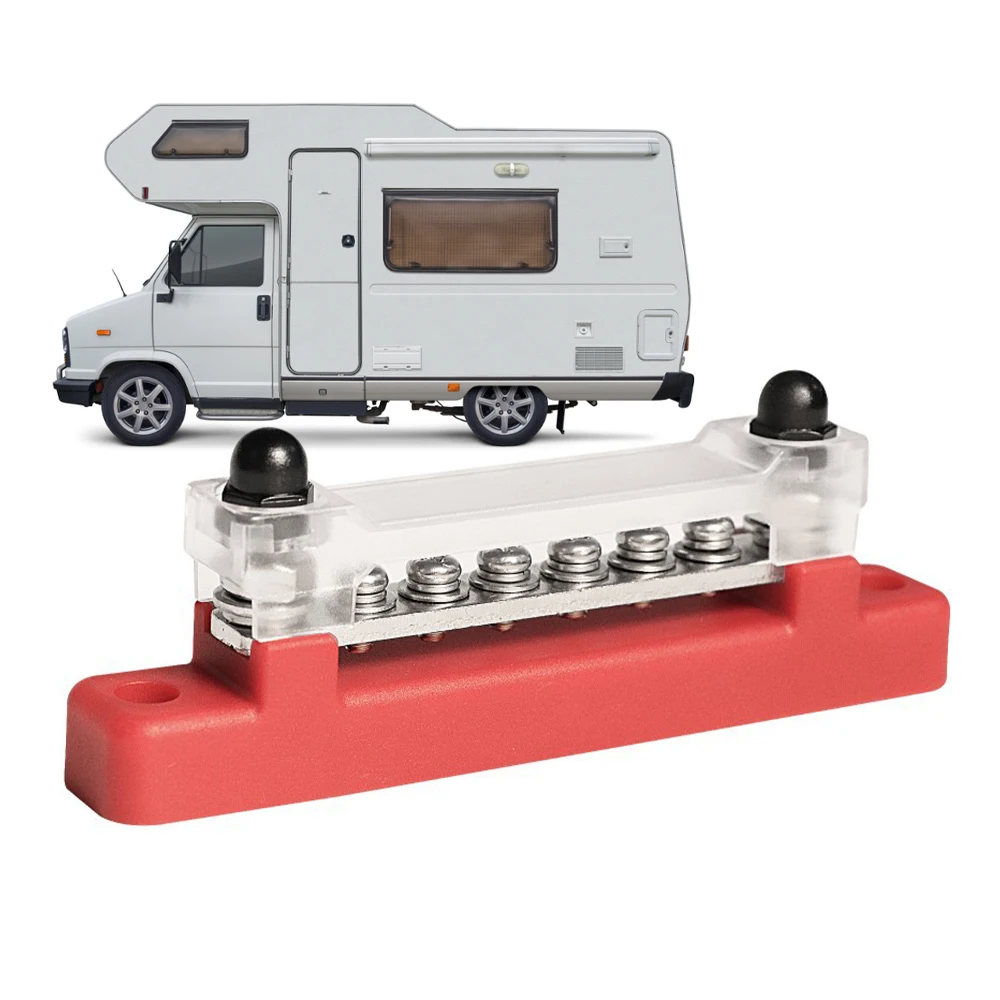 6 Terminal Bus Bar With Cover 6 Terminal Bus Bar Practical Tool Anti-rust Protection Power Distribution Terminal Block For Boat
6 Terminal Bus Bar With Cover 6 Terminal Bus Bar Practical Tool Anti-rust Protection Power Distribution Terminal Block For Boat