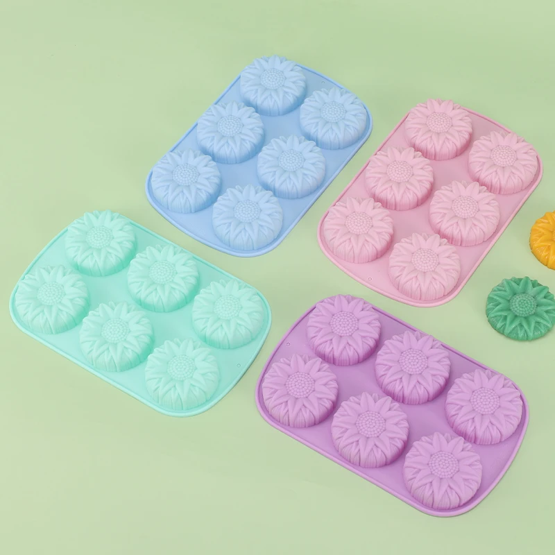 6 Holes Flower Shaped Silicone Mold Sunflower Flower Form Fondant Molds Handmade Soap Baking Crafts Cake Mould Decoration Tools
6 Holes Flower Shaped Silicone Mold Sunflower Flower Form Fondant Molds Handmade Soap Baking Crafts Cake Mould Decoration Tools