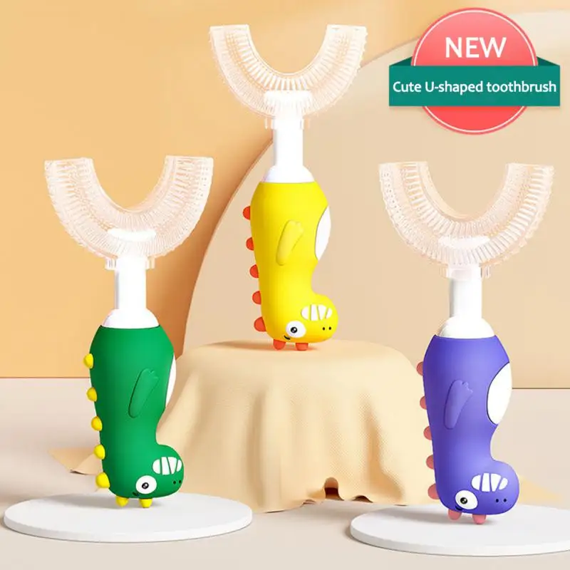 Baby Toothbrush Children Teeth Oral Care 360° Cleaning Brush Convenient Kid Silicone Newborn U-Shaped Teethbrush With Dust Cover
Baby Toothbrush Children Teeth Oral Care 360° Cleaning Brush Convenient Kid Silicone Newborn U-Shaped Teethbrush With Dust Cover