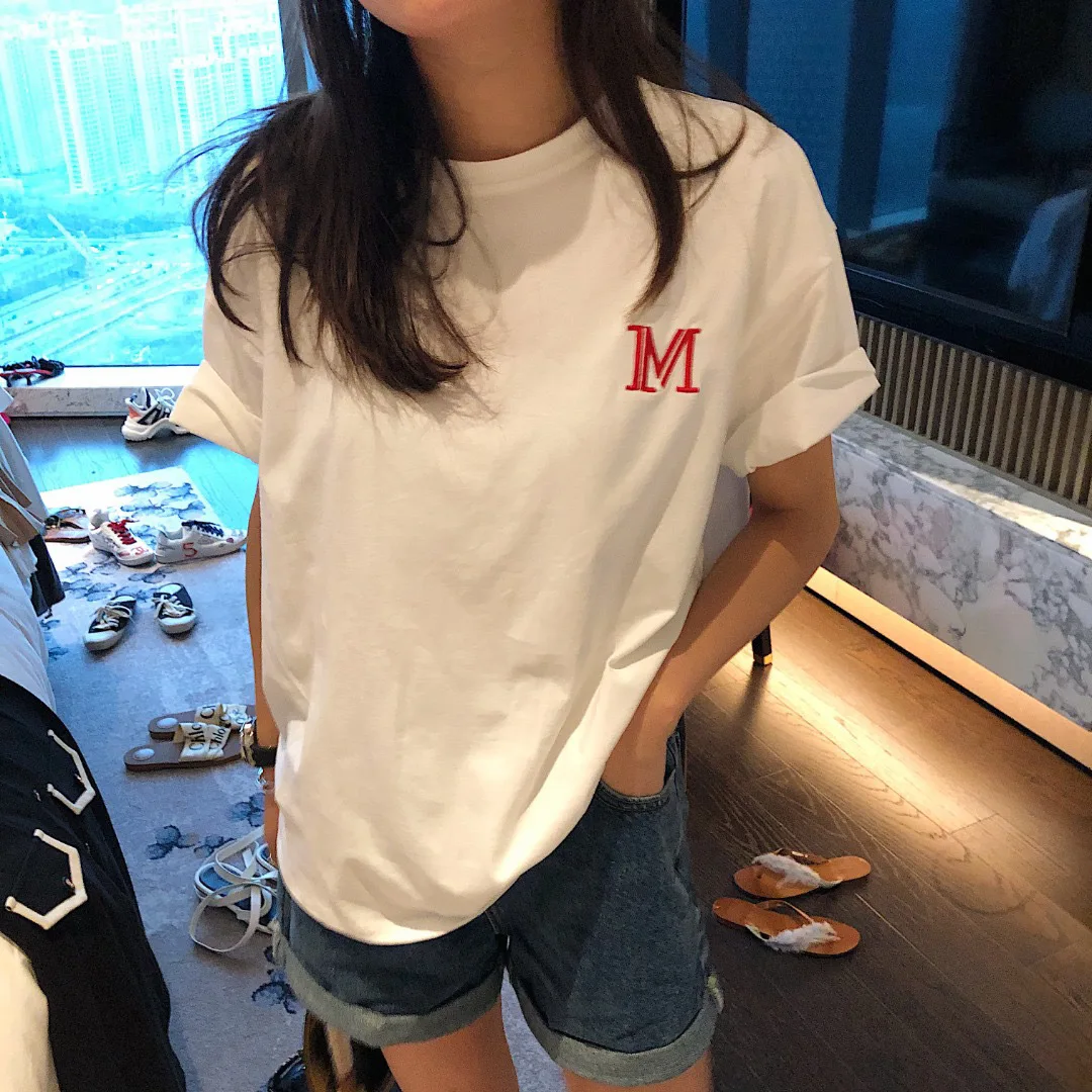 2022 Summer New Letter Embroidery Loose Round Neck Short-sleeved Women Tops T-shirt
2022 Summer New Letter Embroidery Loose Round Neck Short-sleeved Women Tops T-shirt