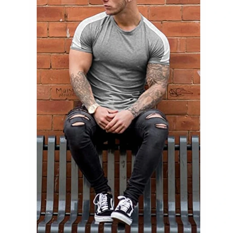 Men's T-shirt Summer Solid Color Slim Fit Pullover T-shirt Tops Men's Casual Sports Short Sleeve O-Neck Fitness Training T-shirt
Men's T-shirt Summer Solid Color Slim Fit Pullover T-shirt Tops Men's Casual Sports Short Sleeve O-Neck Fitness Training T-shirt