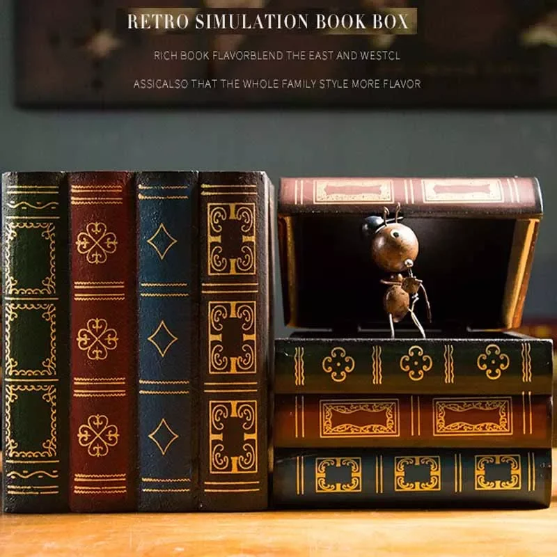 Decorative Vintage Fake Book Retro Organizer Boxes Secret Storage Box Wooden Cosmetic Jewelry Case Home Office Books Shelf Decor
Decorative Vintage Fake Book Retro Organizer Boxes Secret Storage Box Wooden Cosmetic Jewelry Case Home Office Books Shelf Decor