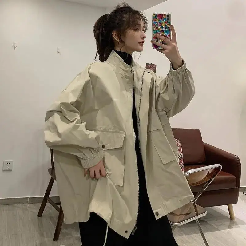 Autumn 2023 Waterproof Baseball Jacket Women Solid Color Zipper Loose Windbreaker Korean Fashion Y2k Clothing Streetwear E882
Autumn 2023 Waterproof Baseball Jacket Women Solid Color Zipper Loose Windbreaker Korean Fashion Y2k Clothing Streetwear E882