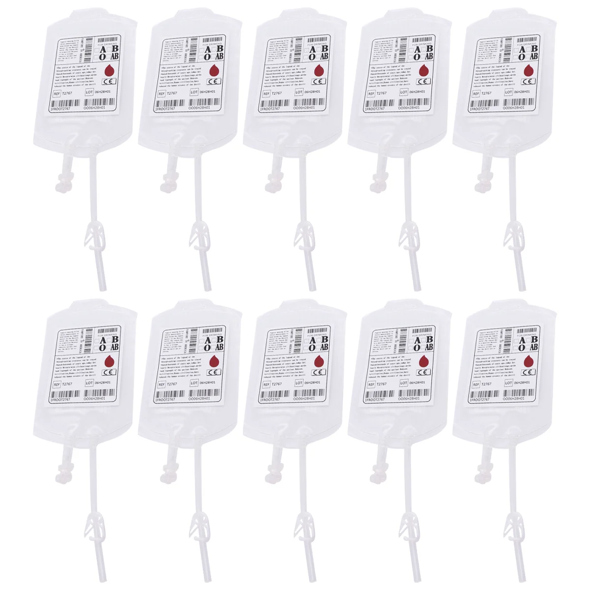 1 Set 10 Pcs Halloween Double Tube Blood Bags Halloween Party Drink Containers 400ML Blood Bags Halloween Props (Transparent)
1 Set 10 Pcs Halloween Double Tube Blood Bags Halloween Party Drink Containers 400ML Blood Bags Halloween Props (Transparent)