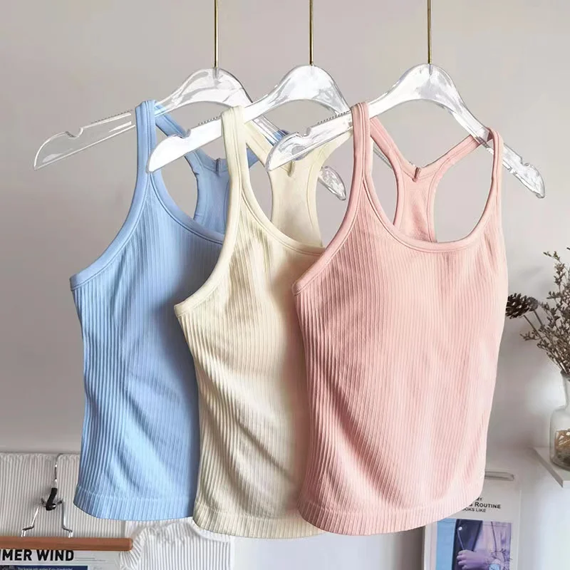 Lulu EBB Women's Yoga Tank Top Sports Jacket Shape Tank Top Running Gym Fitness Sleeveless Spring and Summer Bra with Chest Pad
Lulu EBB Women's Yoga Tank Top Sports Jacket Shape Tank Top Running Gym Fitness Sleeveless Spring and Summer Bra with Chest Pad