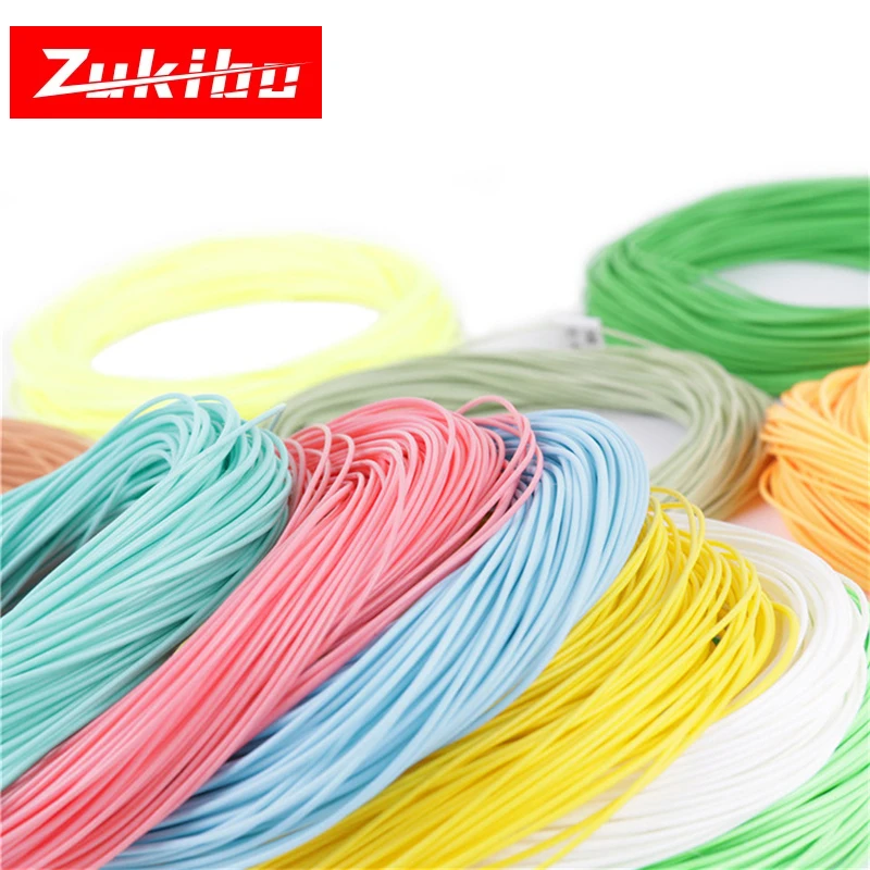 Рыболовная плавающая леска ZUKIBO, 100 футов, флуоресцентная Передняя сварная петля, 2wt/3wt/4wt/5wt/6wt/7wt/8wt