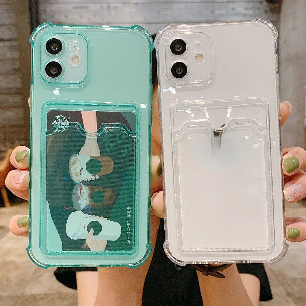 For iPhone 11 12 13 Pro Max X XR XS Max 7 8 Plus SE Card Holder Phone Case Coque Wallet Soft TPU Candy Color Transparent Cover
For iPhone 11 12 13 Pro Max X XR XS Max 7 8 Plus SE Card Holder Phone Case Coque Wallet Soft TPU Candy Color Transparent Cover