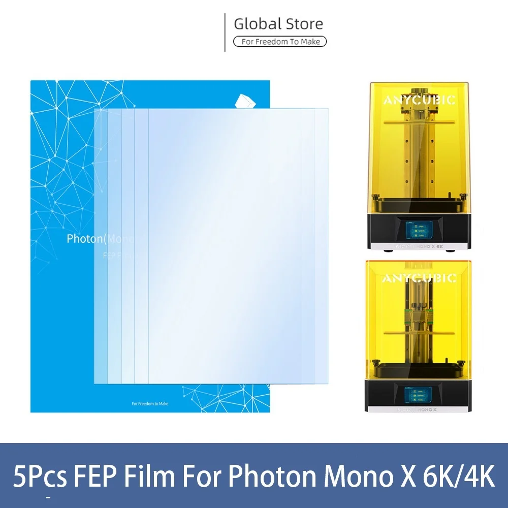 Пленка 5 шт./лот FEP для фотонного моно X 6K 4K, полимерный принтер SLA/LCD 260x175 мм, листы FEP, принадлежности для 3D-принтера
Пленка 5 шт./лот FEP для фотонного моно X 6K 4K, полимерный принтер SLA/LCD 260x175 мм, листы FEP, принадлежности для 3D-принтера