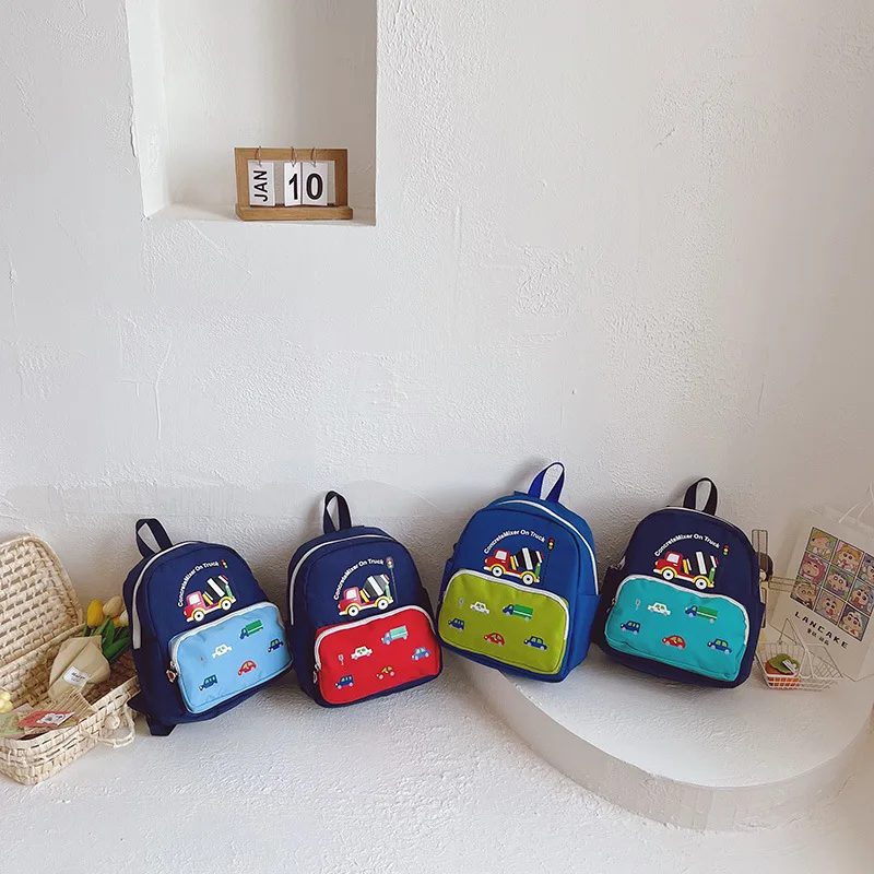 

Children Kindergarten Baby Schoolbag Cute Cartoon Cars Print Oxford Backpack Toddler Boy Girl Light Travel Bags 4-7Y Kids Gift
