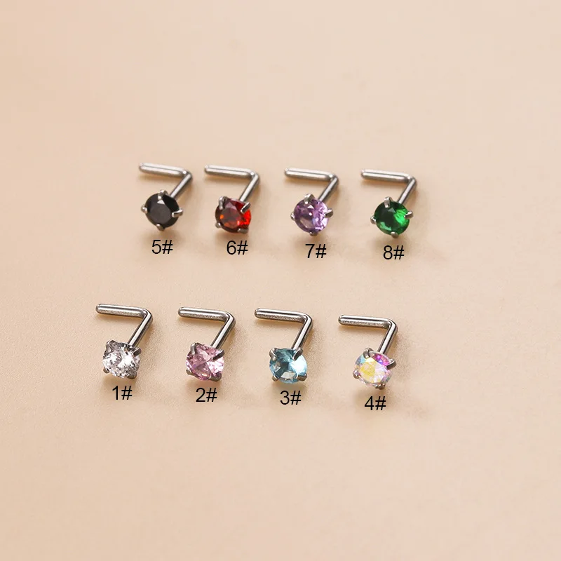 10Pcs Stainless Steel Piercing Nose Stud 3mm Colored Round Zircon L Rod Nose Ring For Women Goth PIERC Body Jewelry Wholesale
10Pcs Stainless Steel Piercing Nose Stud 3mm Colored Round Zircon L Rod Nose Ring For Women Goth PIERC Body Jewelry Wholesale