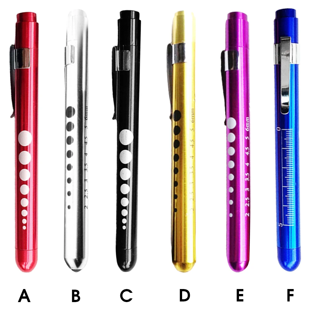 

Pen Light with Clip Stainless Steel Worklight Life Waterproof Flashlights Emergency Torches Searching Inspection Red