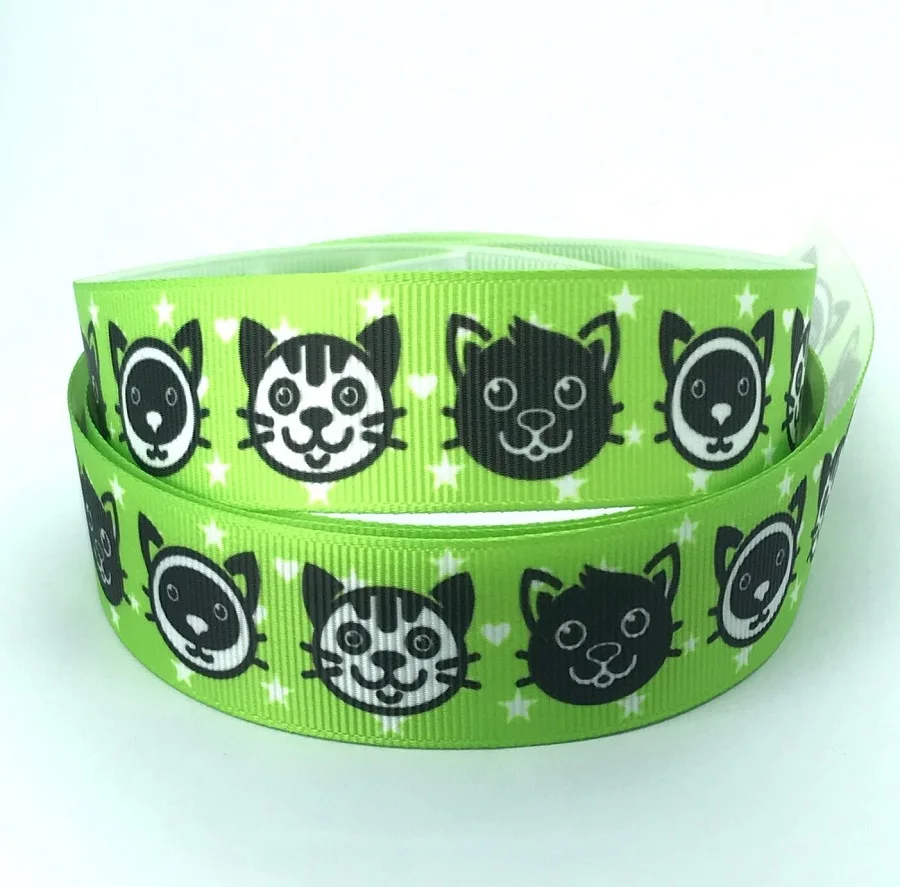 50yards Cute Cat Printed Grosgrain Ribbon FOE Ribbon DIY Hairbows Webbing Party Decoration Crafts Gift Box Wrapping
50yards Cute Cat Printed Grosgrain Ribbon FOE Ribbon DIY Hairbows Webbing Party Decoration Crafts Gift Box Wrapping
