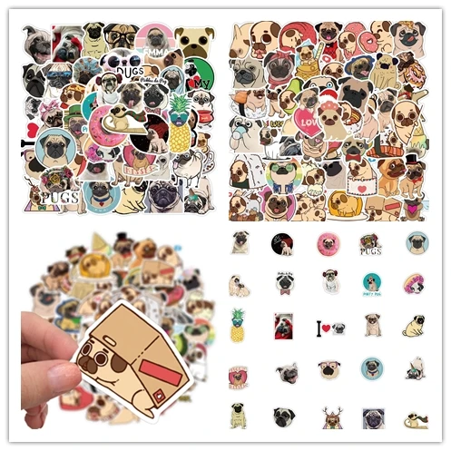 100pcs cute pet Pug cartoon stickers decorative suitcase notebook water cup waterproof stickers cross border wish
100pcs cute pet Pug cartoon stickers decorative suitcase notebook water cup waterproof stickers cross border wish