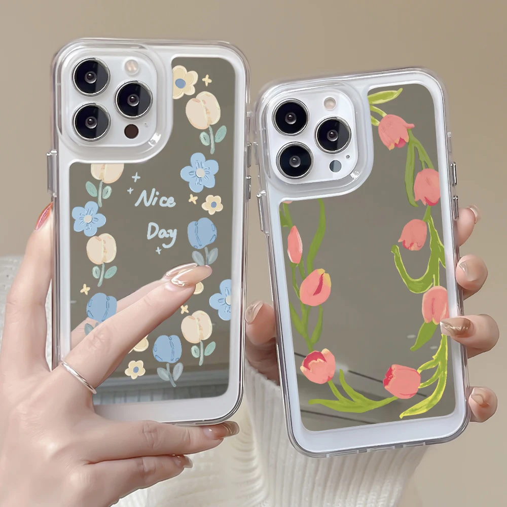 ins Tulip Phone Case for IPhone 14ProMax 14Plus 13 12 11 Pro Max Luxury Transparent Shockproof Soft Mirror Protection Cover
ins Tulip Phone Case for IPhone 14ProMax 14Plus 13 12 11 Pro Max Luxury Transparent Shockproof Soft Mirror Protection Cover