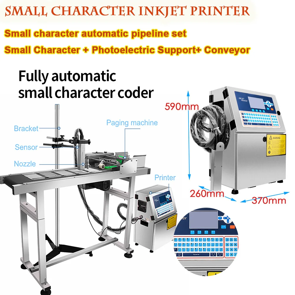 Automatic Batch Code Number Date Plastic Pipe Bottle Bag PVC Egg Cable CIJ Character Inkjet Online Printer With Conveyor Belt
Automatic Batch Code Number Date Plastic Pipe Bottle Bag PVC Egg Cable CIJ Character Inkjet Online Printer With Conveyor Belt
