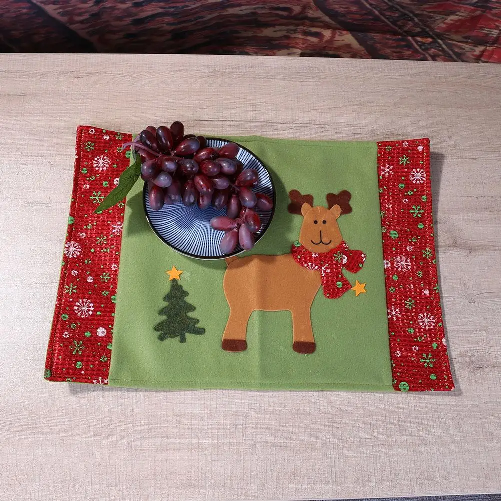 Christmas Table Mat Non-woven Fabric Table Cup Mat Christmas Restaurant Hotel Western Food Meal Cutlery Cover
Christmas Table Mat Non-woven Fabric Table Cup Mat Christmas Restaurant Hotel Western Food Meal Cutlery Cover