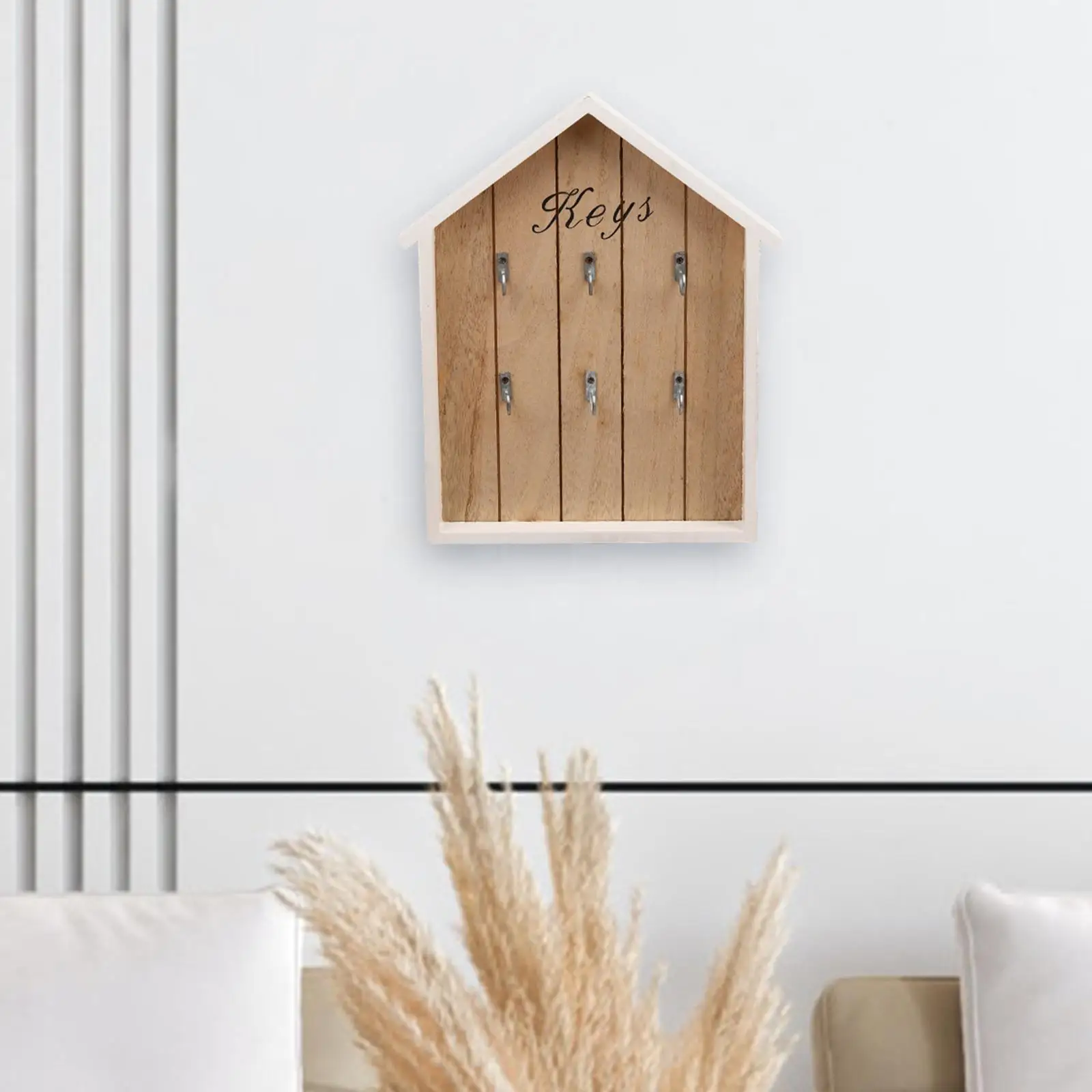 Wall Mounted Key Holder Durable Wall Mounted Key Hooks Wood Key Storage Rack for Door Entryway Farmhouse Hallway Decoration
Wall Mounted Key Holder Durable Wall Mounted Key Hooks Wood Key Storage Rack for Door Entryway Farmhouse Hallway Decoration